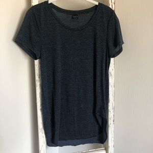 Loose Striped Navy Blue Tee